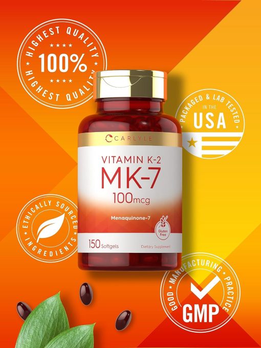 Carlyle Vitamin K2 MK-7 (100 mcg) - 150 softgels