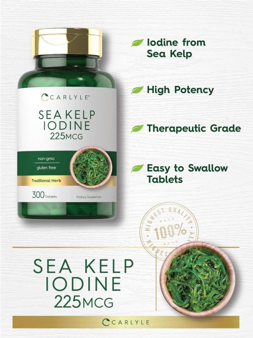 Carlyle Sea Kelp Iodine (225 mg) - 300 tablets