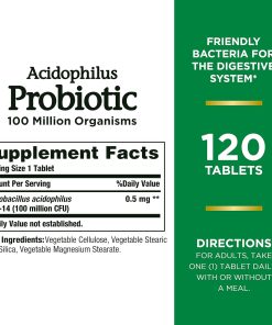 Nature's Bounty Acidophilus Probiotic (100 million) - 120 tablets