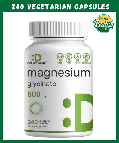 Deal Magnesium Glycinate (500 mg) - 240 vegetarian capsules