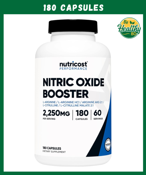 Nutricost Nitric Oxide Booster (2,250 mg) - 180 capsules