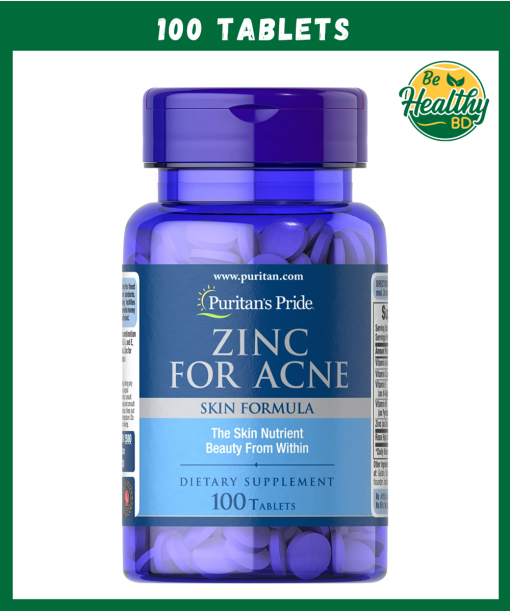 Puritan's Pride Zinc For Acne Skin Formula - 100 tablets