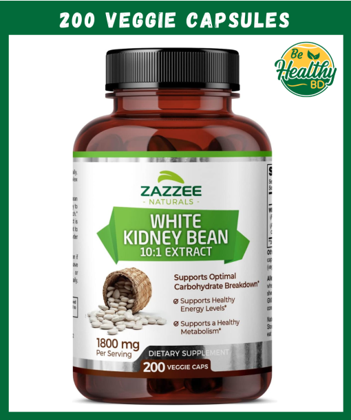Zazzee Naturals White Kidney Beans 10:1 Extract (1,800 mg) - 200 veggie capsules