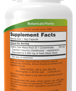 Now Raw Maca (750 mg) - 90 veg capsules