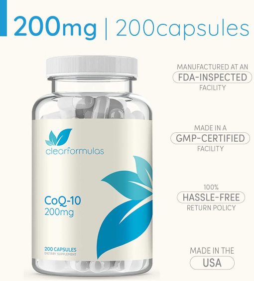 Clear Formulas CoQ-10 (200 mg) - 200 capsules