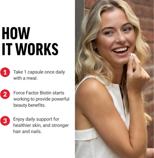Force Factor Biotin (10,000 mcg) - 100 vegetarian capsules