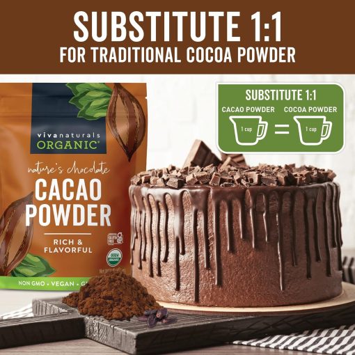 Vivanaturals Cocoa Powder Rich & Flavorful - 454 gram