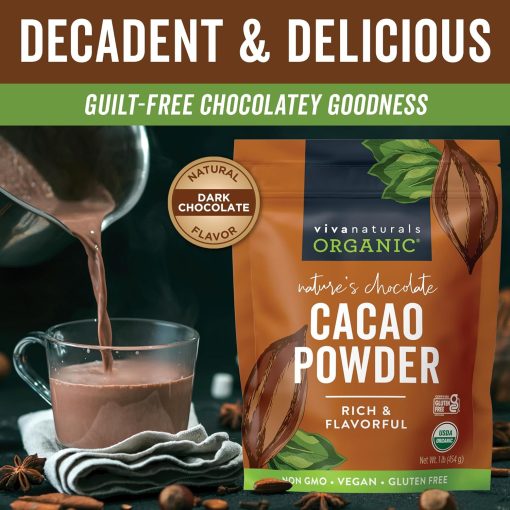 Vivanaturals Cocoa Powder Rich & Flavorful - 454 gram