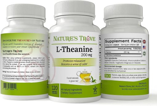 Nature's Throve L-Theanine (200 mg) - 120 vegetarian capsules