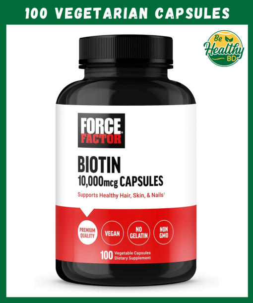 Force Factor Biotin (10,000 mcg) - 100 vegetarian capsules