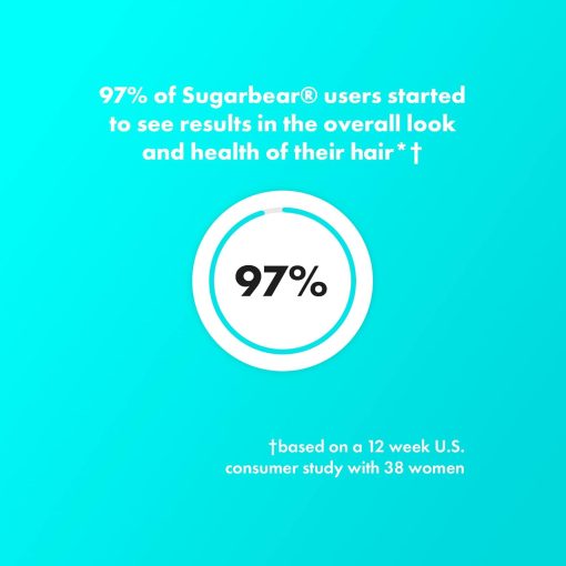 Sugarbear Hair Vitamins Vegan Fruit-Pectin Gummies - 75 gummies