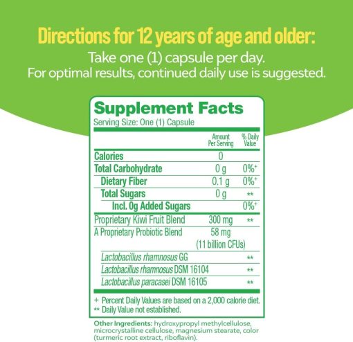 Culturelle Advanced Regularity Probiotic + Prebiotic Fiber - 30 vegetarian capsules