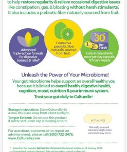 Culturelle Advanced Regularity Probiotic + Prebiotic Fiber - 30 vegetarian capsules