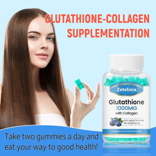 Zetelixia Glutathione (1,000 mg) with Collagen - 60 blueberry gummies