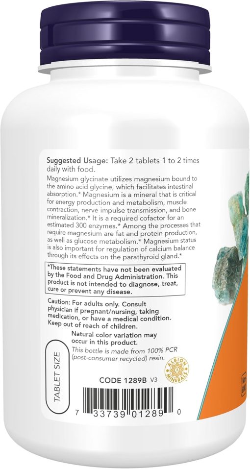 Now Magnesium Glycinate - 180 tablets