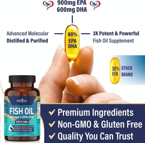 New Age Fish Oil (2,500 mg) - 90 softgels