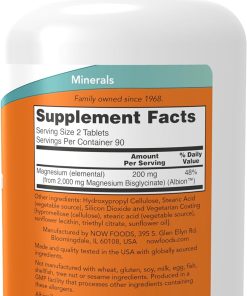 Now Magnesium Glycinate - 180 tablets