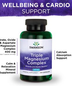 Swanson Triple Magnesium Complex (400 mg) - 100 capsules