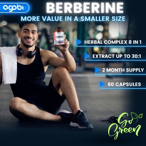 Agobi Berberine (12,800 mg) - 60 vegan capsules