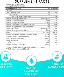 Sugarbear Hair Vitamins Vegan Fruit-Pectin Gummies - 75 gummies