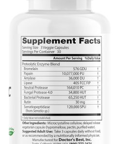 Doctor's Best Proteolytic Enzymez - 90 veggie capsules