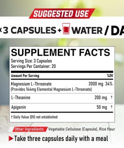Dedicad Magnesium L-Threonate L-Theanine Apigenin - 60 capsules