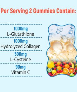 Zetelixia Glutathione (1,000 mg) with Collagen - 60 blueberry gummies
