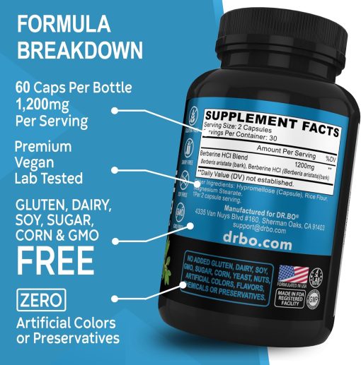 dr.bo Berberine (1,200 mg) - 60 capsules