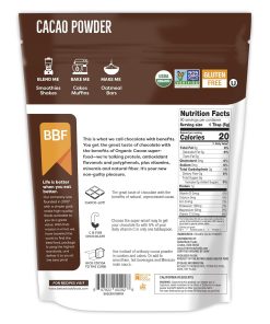 Better Body Foods Organic Cacao Powder - 454 gram