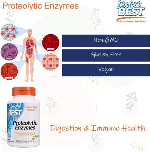 Doctor's Best Proteolytic Enzymez - 90 veggie capsules