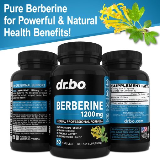 dr.bo Berberine (1,200 mg) - 60 capsules