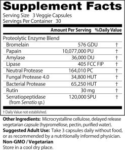 Doctor's Best Proteolytic Enzymez - 90 veggie capsules