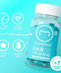 Sugarbear Hair Vitamins Vegan Fruit-Pectin Gummies - 75 gummies