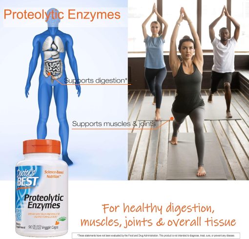 Doctor's Best Proteolytic Enzymez - 90 veggie capsules