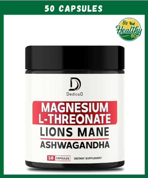 Dedicad Magnesium L-Threonate Lions Mane Ashwagandha - 50 capsules