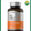 Horbaach Vitamin K2 MK-7 (100 mcg) + D3 (5,000 IU) - 180 softgels