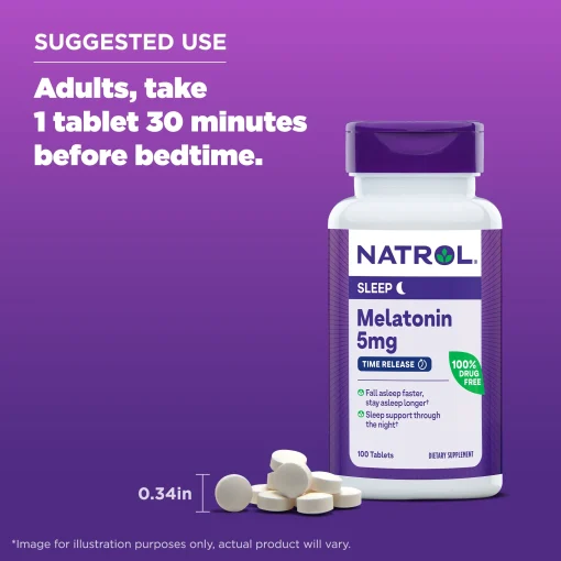 Natrol Melatonin Time Release (5 mg) - 100 tablets