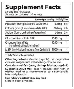 Doctor's Best Glucosamine Chondoitin MSM - 120 capsules