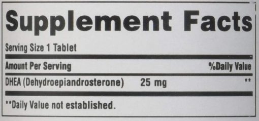 Puritan's Pride DHEA (25 mg) - 100 tablets