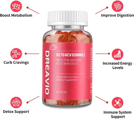 Dreavio Keto ACV Gummies - 60 gummies