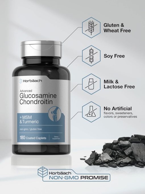 Horbaach Glucosamine Chondroitin + MSM & Turmeric - 180 caplets