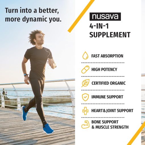 Nusava Organic D3 (5,000 IU) K2 (120 mcg) Omega 3 MCT Oil - 30 ml