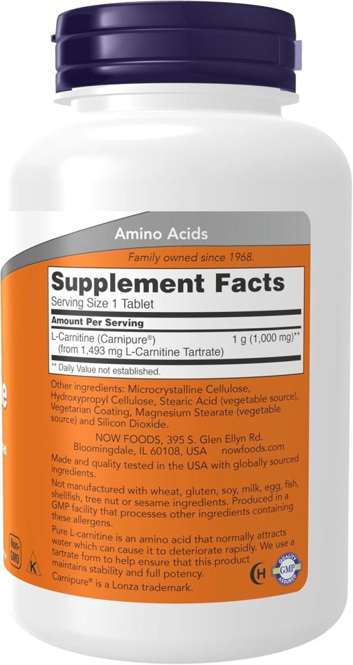 Now L-Carnitine (1,000 mg) - 100 tablets
