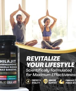 Zoyava Shilajit Ashwagandha Panax Ginseng (15,250 mg) - 60 veggie capsules