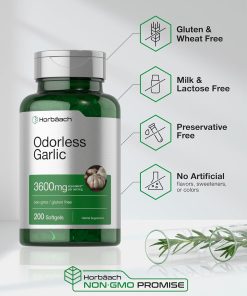 Horbaach Garlic (3,600 mg) Odorless - 200 softgels