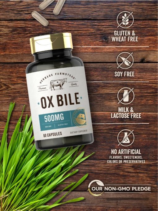 Herbage Farmstead Ox Bile (500 mg) - 60 capsules