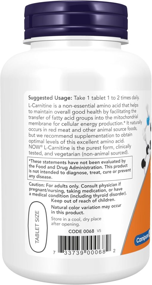 Now L-Carnitine (1,000 mg) - 100 tablets