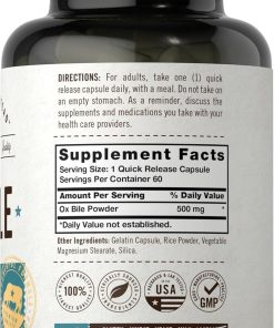 Herbage Farmstead Ox Bile (500 mg) - 60 capsules