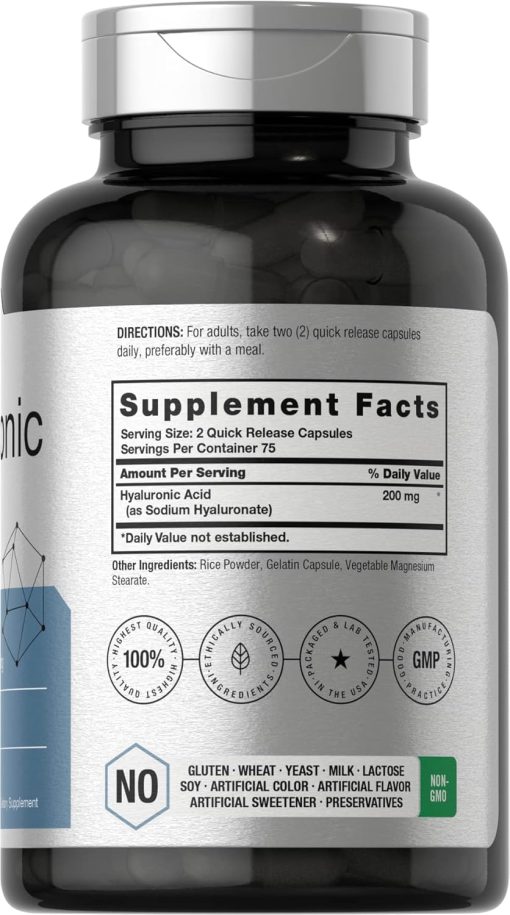 Horbaach Hyaluronic Acid (200 mg) - 150 capsules