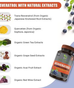 Simple Organics Resveratrol + (1,600 mg) - 90 veggie caps